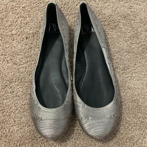 Diane Von Furstenberg Silver Flats